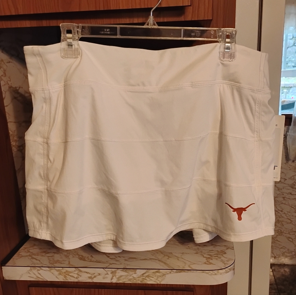 🆕Lululemon Pace Rival Skirt(Tall) *4-way Stretch 15" White, Texas Longhorns, 12